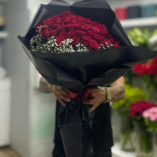 100 premium red roses