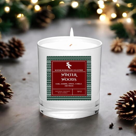 WINTER WOODS CHRISTMAS SCENTED CANDLE