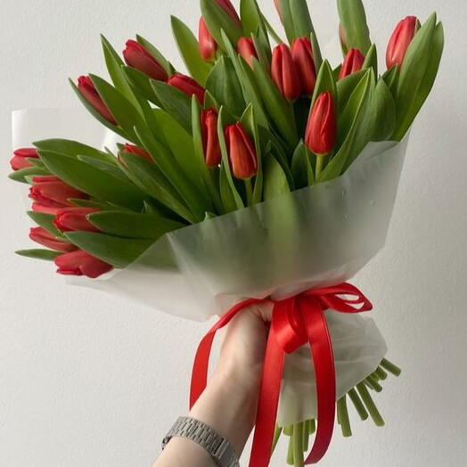 25 Red Tulip