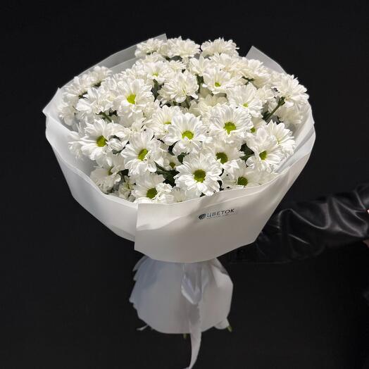 Букет кустовых хризантем «Снежный Вальс»