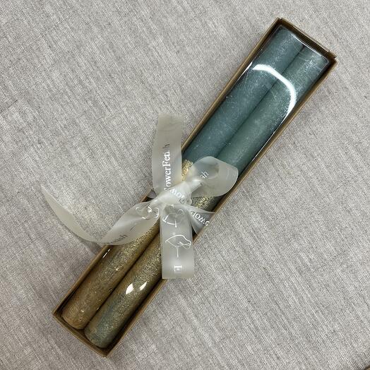 Свечи Декоративные бирюзовый