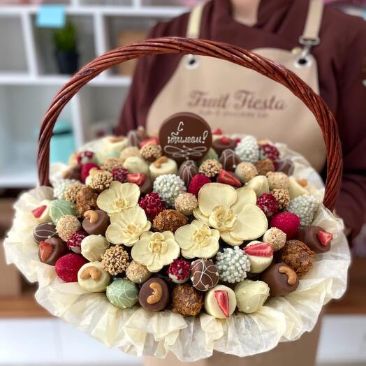 Fruta en chocolate