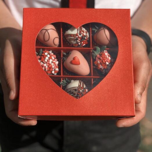 Juego de fresas cubiertas de chocolate N1