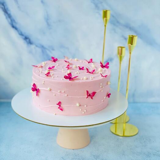 Торт  с бабочками