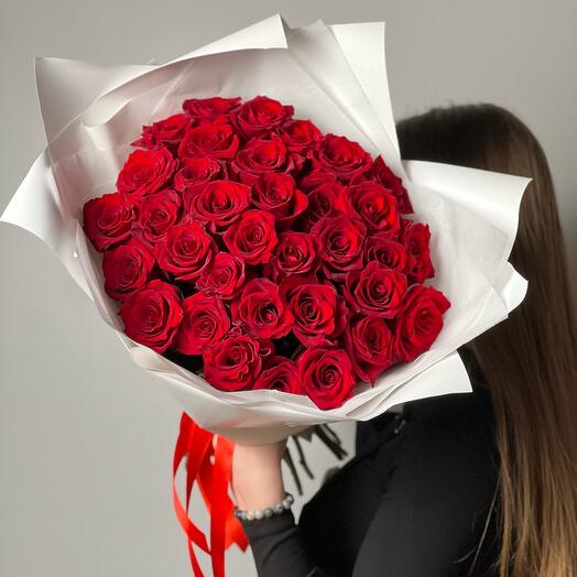 Монобукет из 35 красных роз