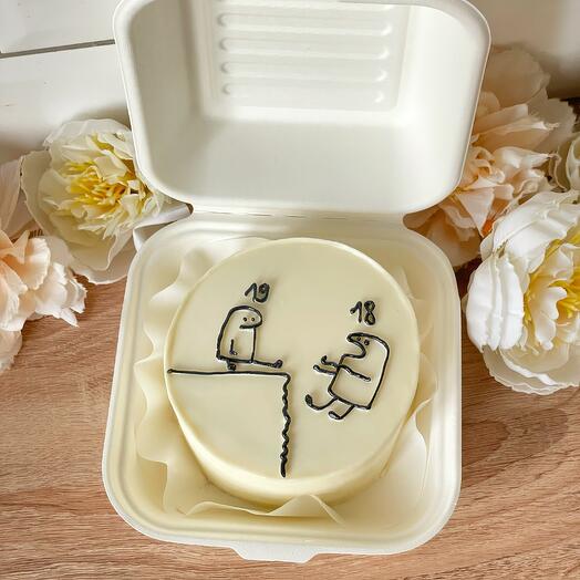 Bento birthday cake with a joke