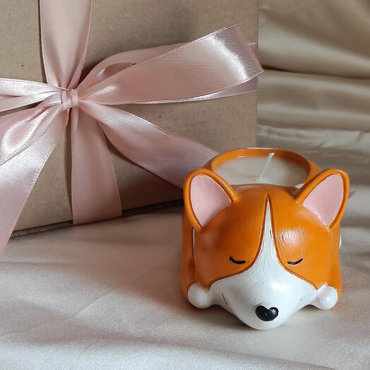 Ароматическая свеча Корги 🧡
