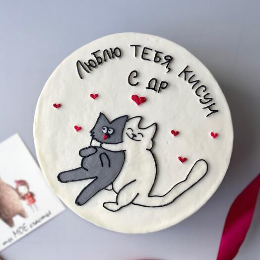 Торт 750-850г «котики» на день рождения