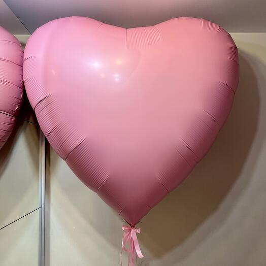 Большое Сердце Гигант нежно-розовое 💕