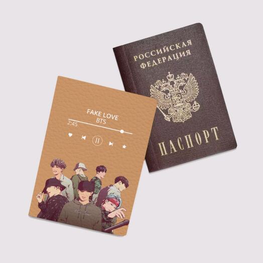 Обложка на паспорт женская, для документов "BTS"