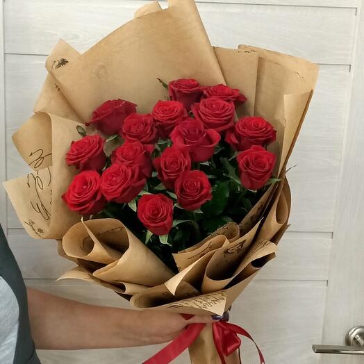 Bright red roses