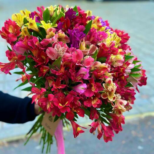 Яркий букет альстромерия