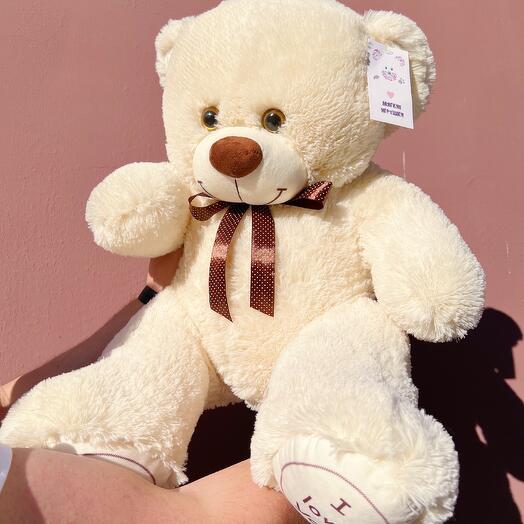 Big teddy bear 85 cm milk Michel