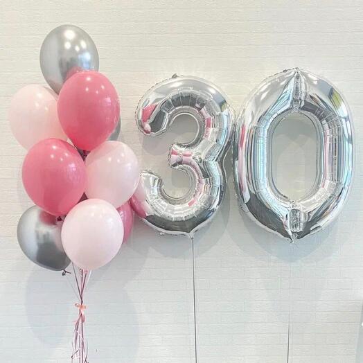 Воздушные шары  «Веселые 30»