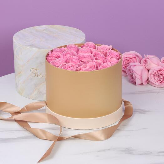 For Love Pink Roses Box
