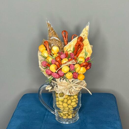 Подарок для мужчины Кружка со Снеками и Колбасами