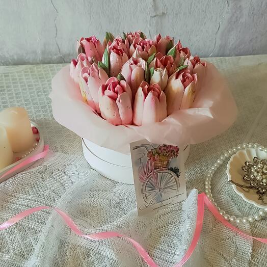 Зефирные цветы, тюльпаны из зефира