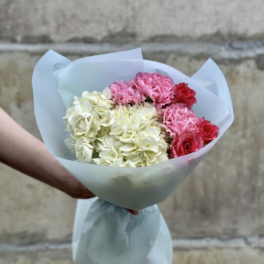 Цветочное облако 🌺 букет с гортензией