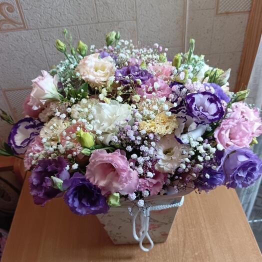 Flores en Caja (eustoma)