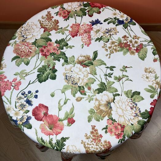 Скатерть на стол круглая ALLODOLA PEONIA ROZA d136 см - 1 шт