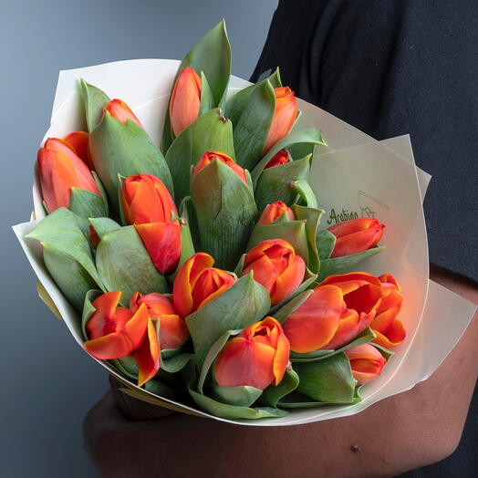 19 Orange Tulips