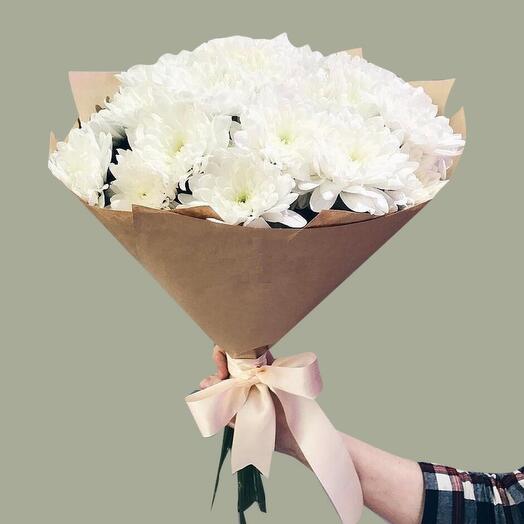 Bouquet of 5 bush chrysanthemums Altai