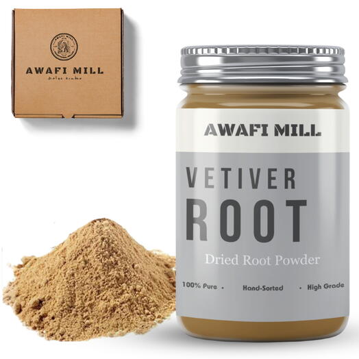 AWAFI MILL Vetiver Powder | Khus Root - Bottle of 100 Gram