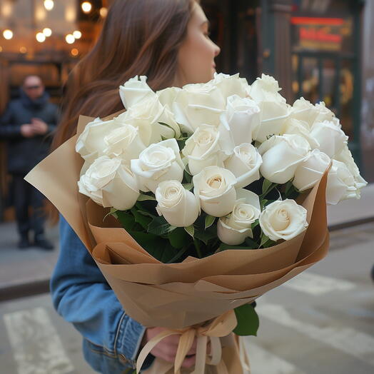 White rose bouquet