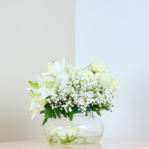 Serene White Flower Arrangement