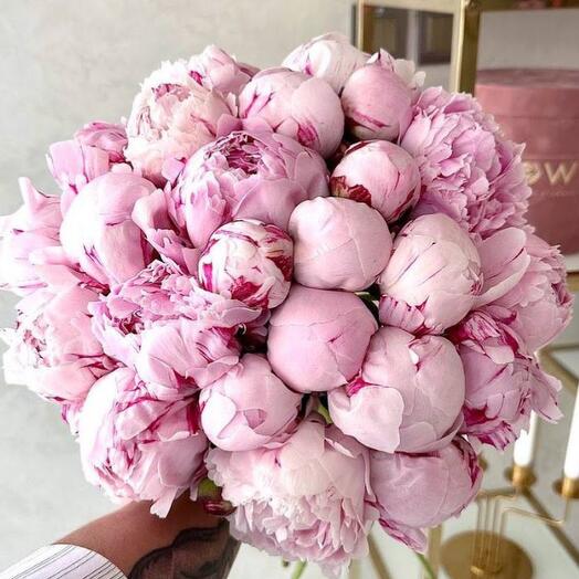 Boquet of pink peonies