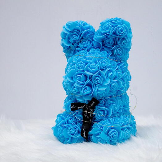 Conejito de Rosas Azules