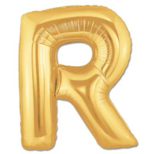 Letter R Golden Foil Balloon