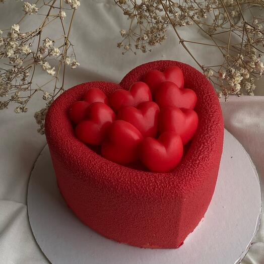 Торт бенто сердце с сердечками для любимой и мамочки