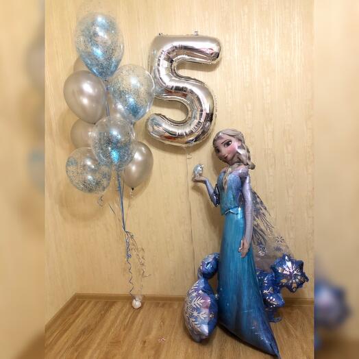 Balloons cold heart frozen with Elsa 11 pcs