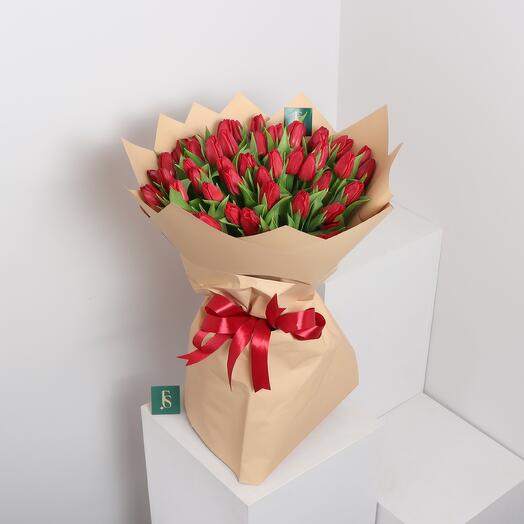 Red Tulip Bouquet