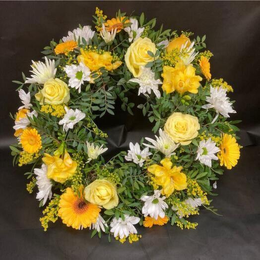 Mixed Colors Funeral Wreath