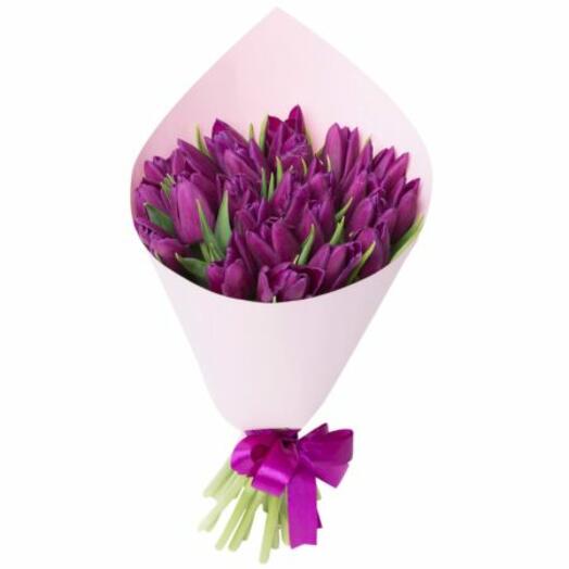 31 Purple Tulip Bouquet