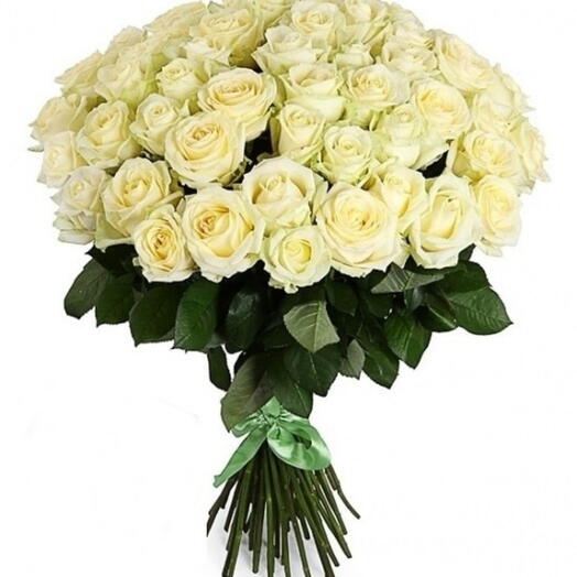 51 white roses in this bouquet