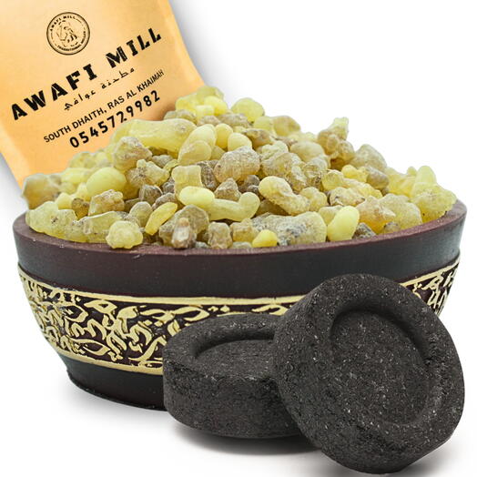 AWAFI MILL Indian Boswellia serrata | Charcoal Tablet - Pack of 120 Gram with 20 Charcoal Piece