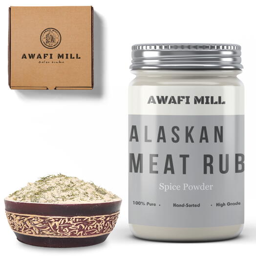 AWAFI MILL Alaskan Meat Rub | Spice Blend - Bottle of 100 Gram