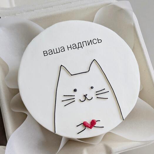 Бенто торт с котиком и вашей надписью