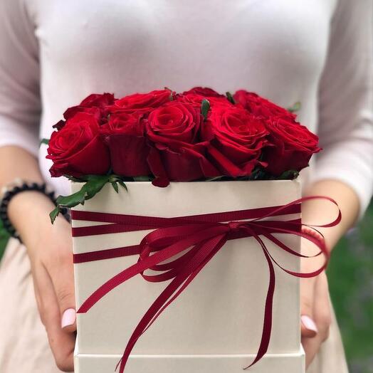 17 Red Roses in a Box