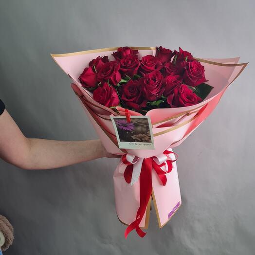 15 rosas de Kenia en una elegante colección