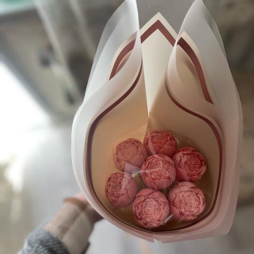 Шоколадные пионы , 7 шт