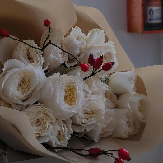 Garden Roses mono-bouquet