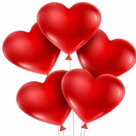 5 pcs Heart shape Balloons