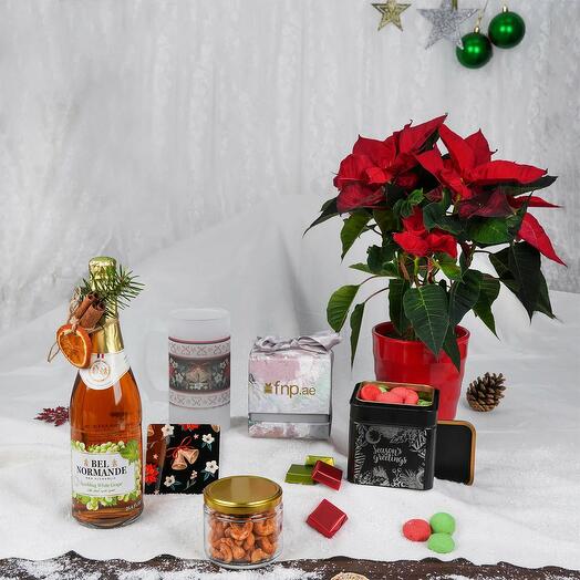 Eat and Drink Combo with Poinsettia