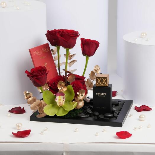 Fragrant Vibes Shaghaf Oud with Flowers and Chocolate