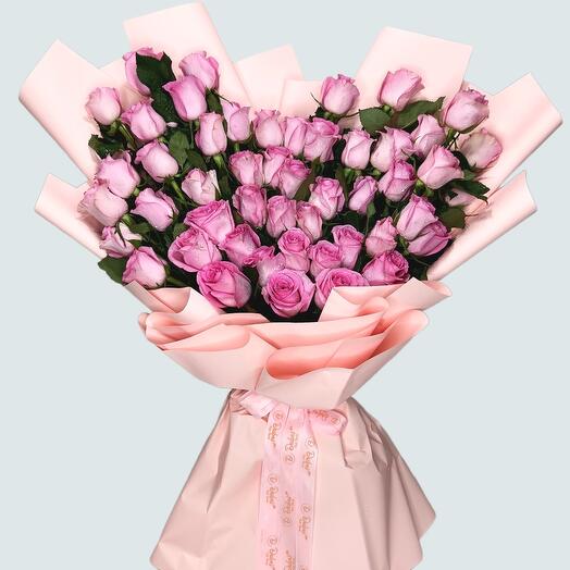 51 Pink Roses  Bouquet
