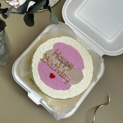 Бенто-торт "Happy Birthday🤍"